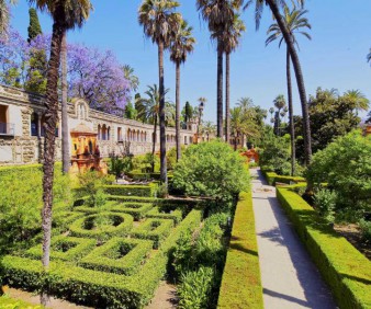 spain seville gardens in reales alcazares